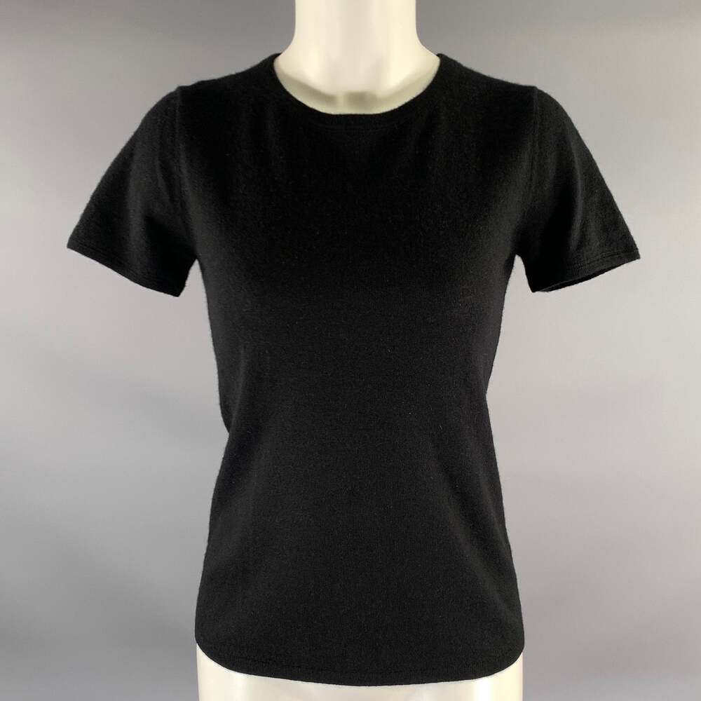 THE CASHMERE PROJECT Size S Black Cashmere T-Shirt